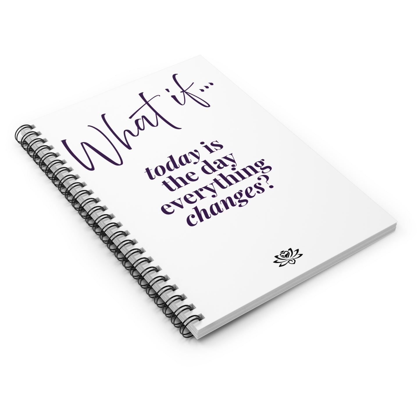 What If Today Is The Day Everything Changes? (Purple Font) | Inspirational Journal | Magic of What If™