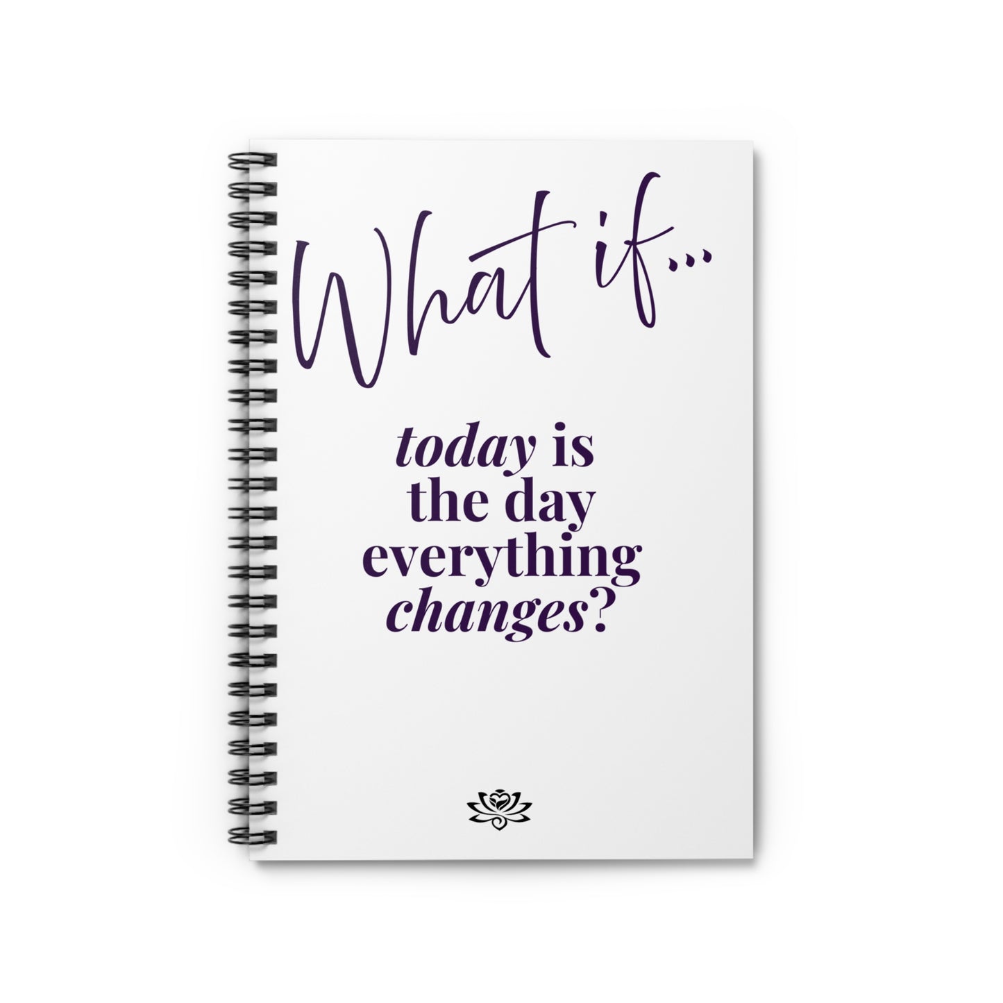 What If Today Is The Day Everything Changes? (Purple Font) | Inspirational Journal | Magic of What If™