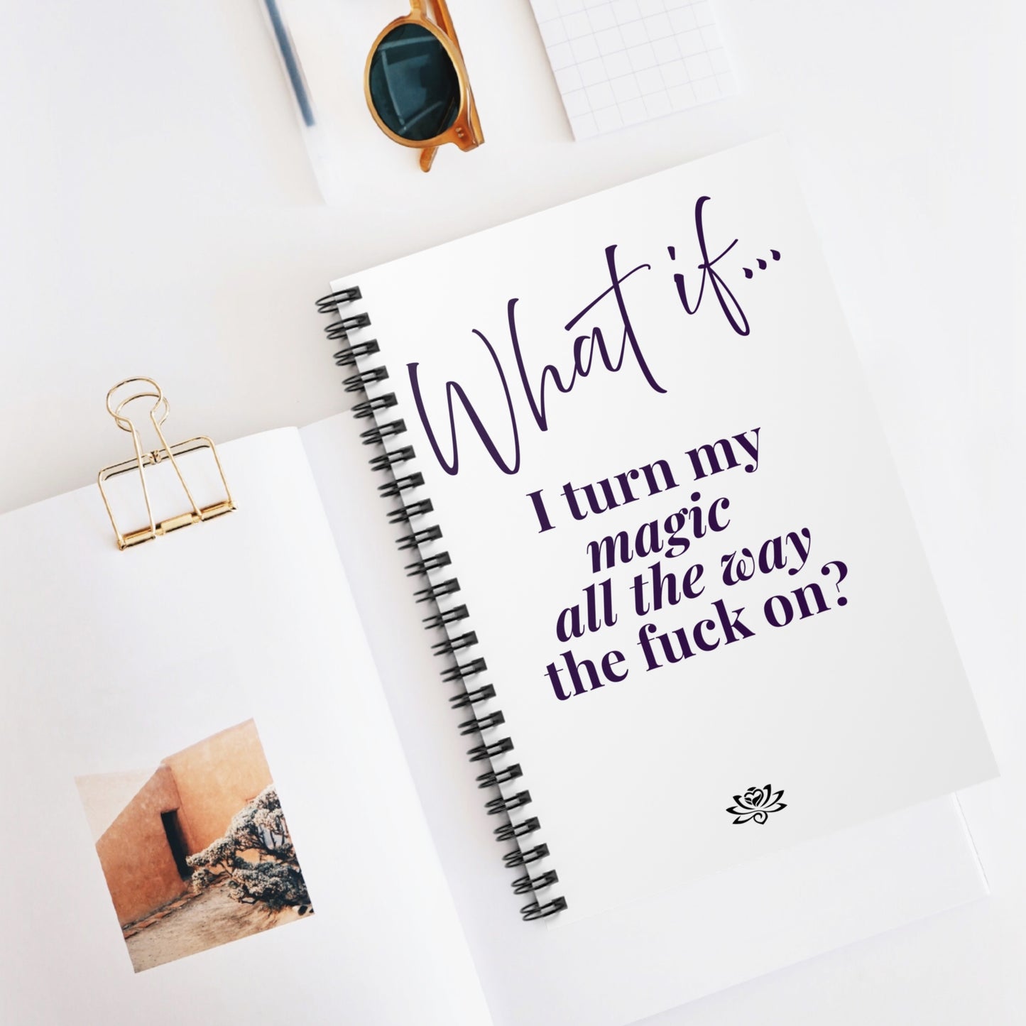 What If I Turn My Magic All The Way The F** On? (purple font) | Inspirational Journal | Magic of What If™*