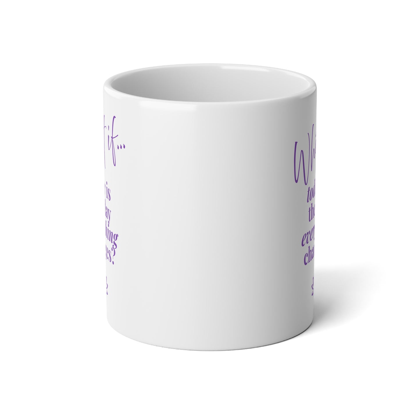 Custom What If | What If Today Is The Day Everything Changes? | Jumbo Inspirational Mug (20oz) | Magic of What If™
