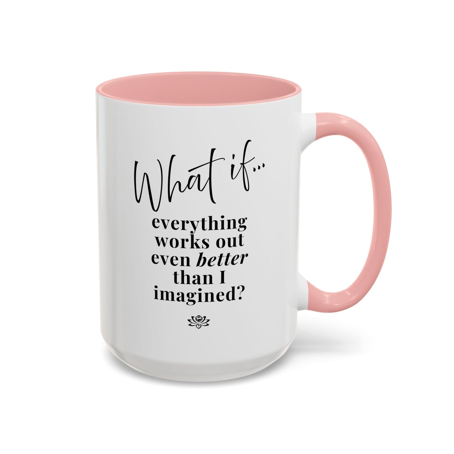 What If Everything Works Out? | Inspirational Accent Coffee Mug | Magic of What If™