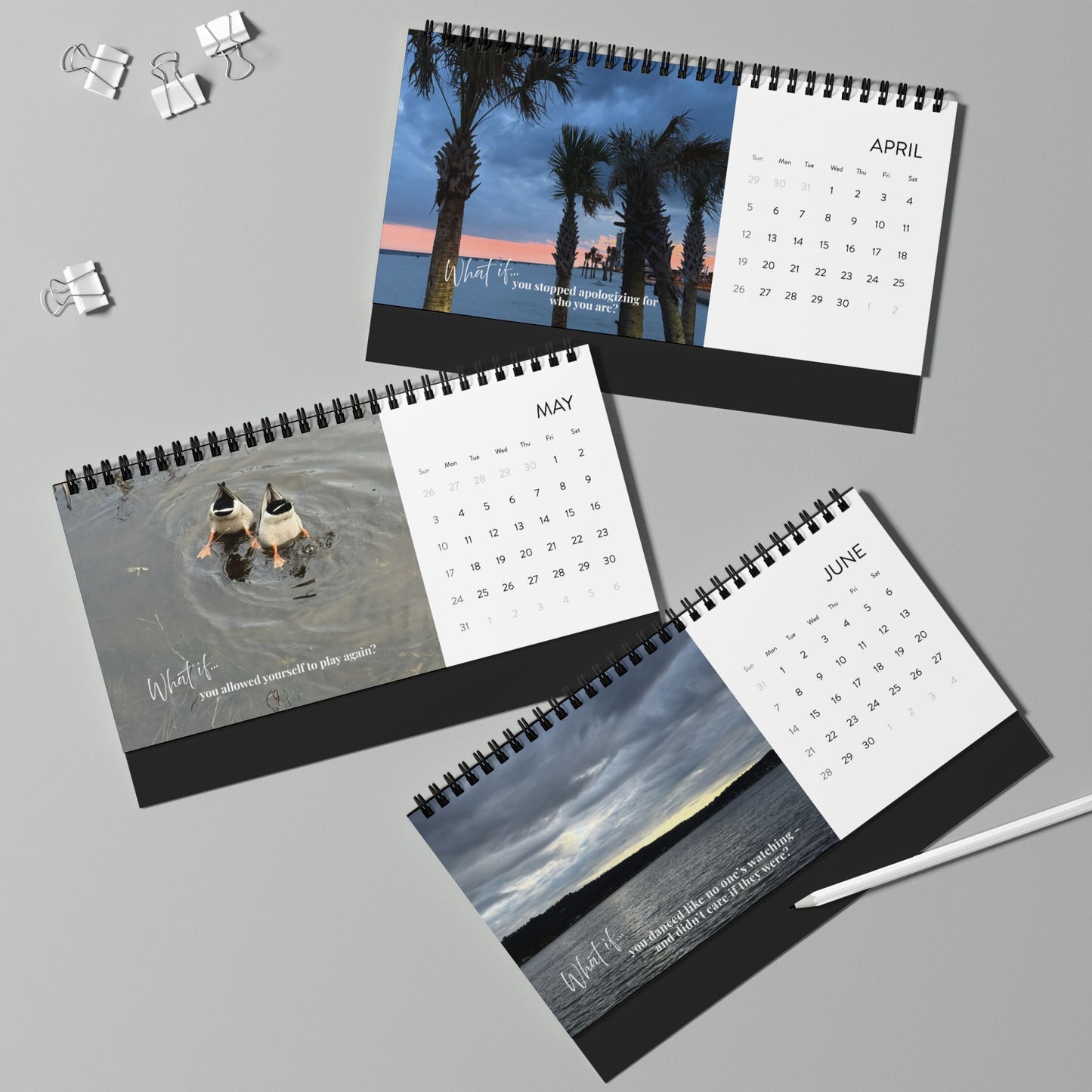 2026 “What If” Desktop Calendar – Inspirational Desk Calendar, Mindful Planner, Home Office Decor, Spiritual Gift for Women, Daily Motivation & Reflection