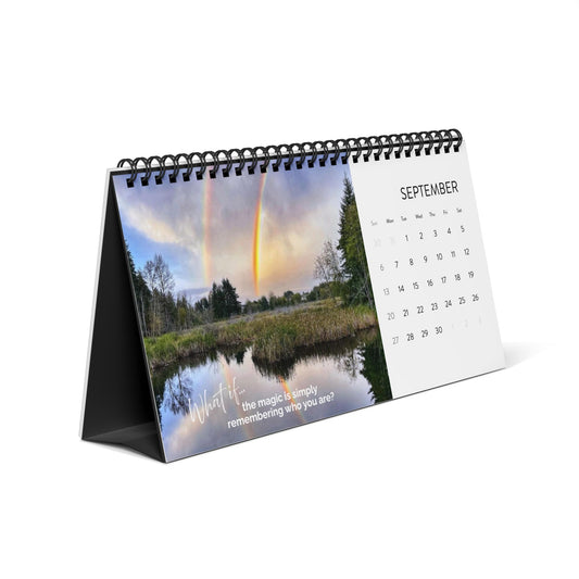 2026 “What If” Desktop Calendar – Inspirational Desk Calendar, Mindful Planner, Home Office Decor, Spiritual Gift for Women, Daily Motivation & Reflection