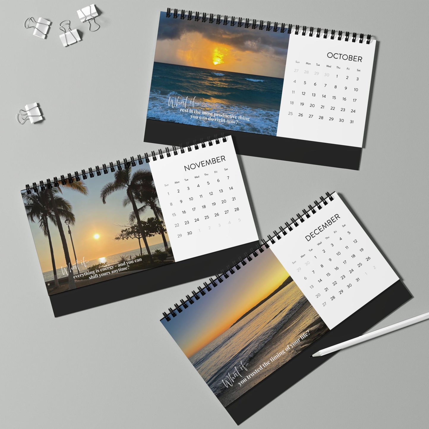 2026 “What If” Desktop Calendar – Inspirational Desk Calendar, Mindful Planner, Home Office Decor, Spiritual Gift for Women, Daily Motivation & Reflection