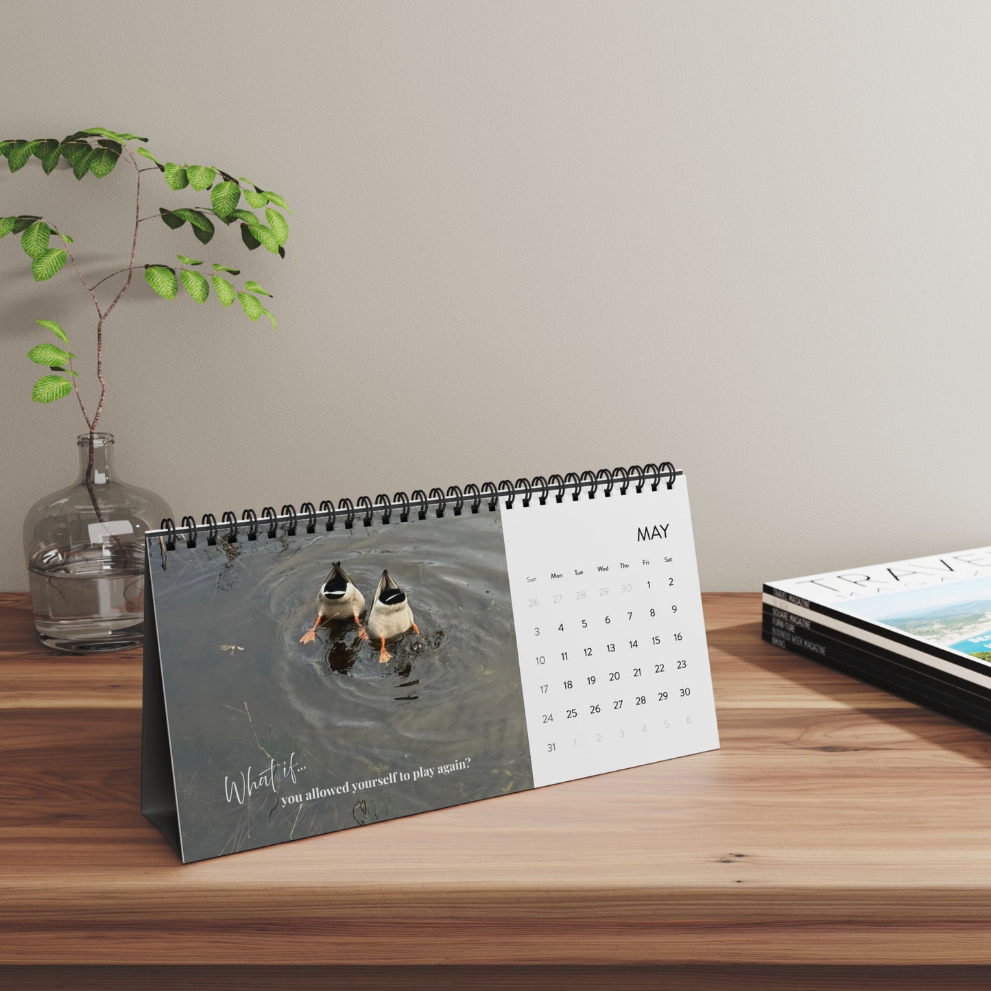 2026 “What If” Desktop Calendar – Inspirational Desk Calendar, Mindful Planner, Home Office Decor, Spiritual Gift for Women, Daily Motivation & Reflection