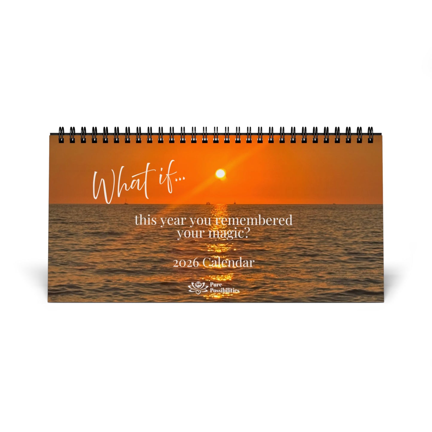 2026 “What If” Desktop Calendar – Inspirational Desk Calendar, Mindful Planner, Home Office Decor, Spiritual Gift for Women, Daily Motivation & Reflection