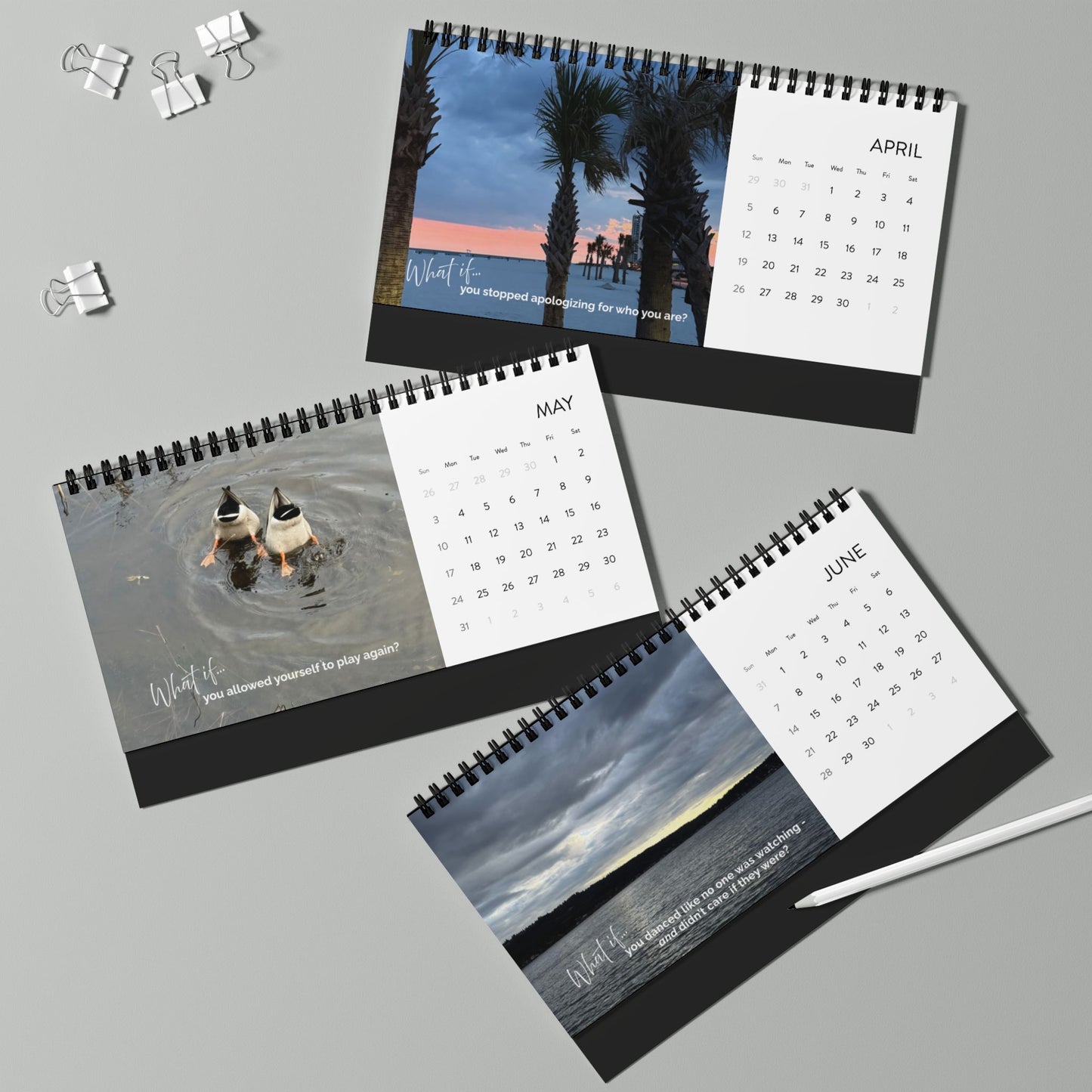 2026 “What If” Desktop Calendar – Inspirational Desk Calendar, Mindful Planner, Home Office Decor, Spiritual Gift for Women, Daily Motivation & Reflection